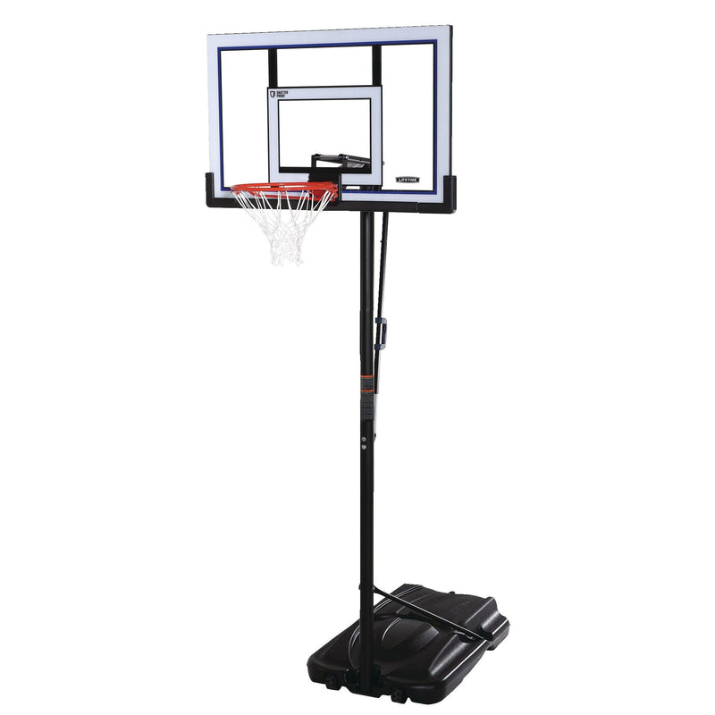 Portable Adjustable Basketball Backboard, Hoop & Net System, 52-in P8M7
