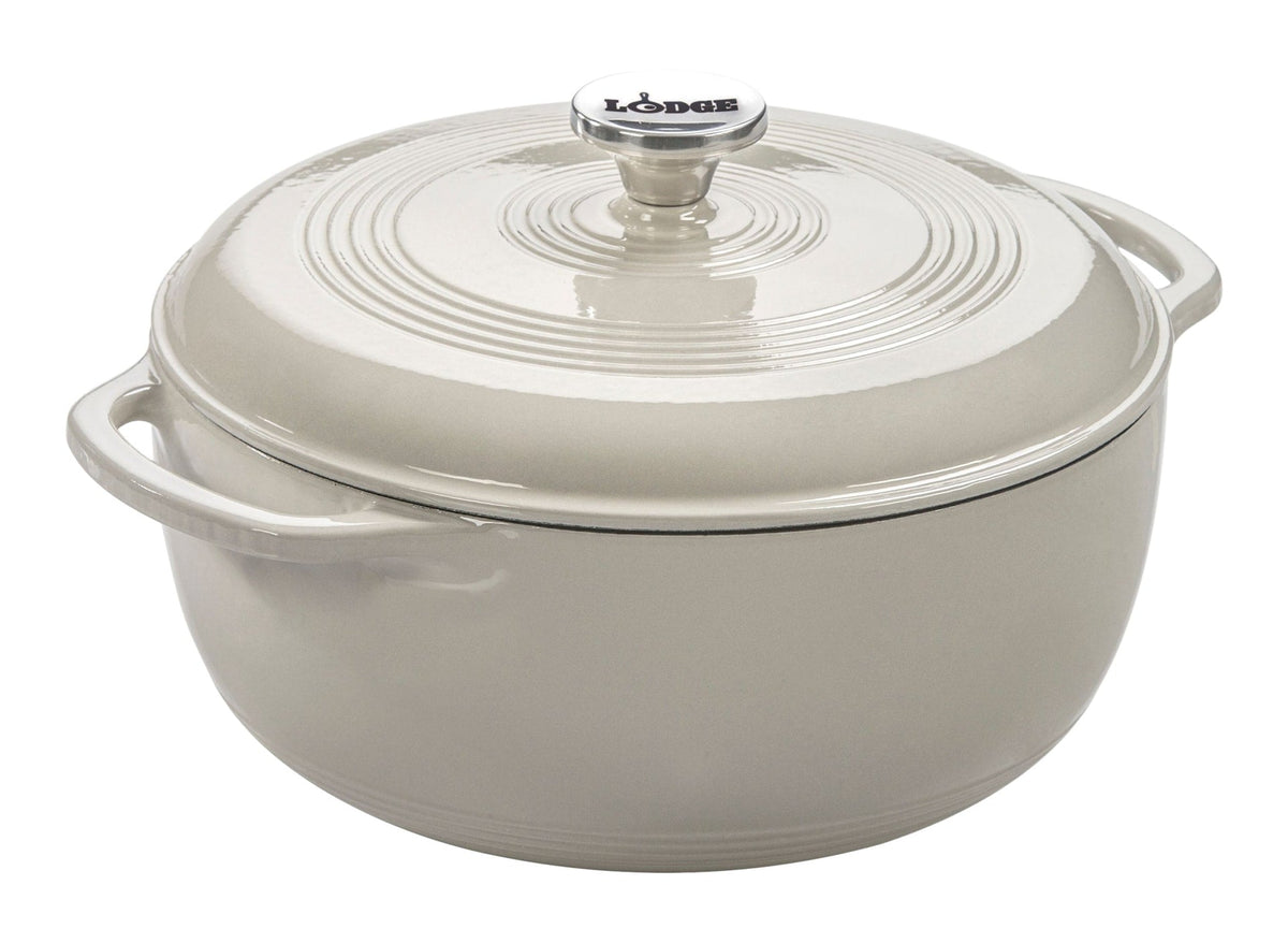Enamel Cast Iron Dutch Oven, White, 6-qt T9R2 - product image 1
