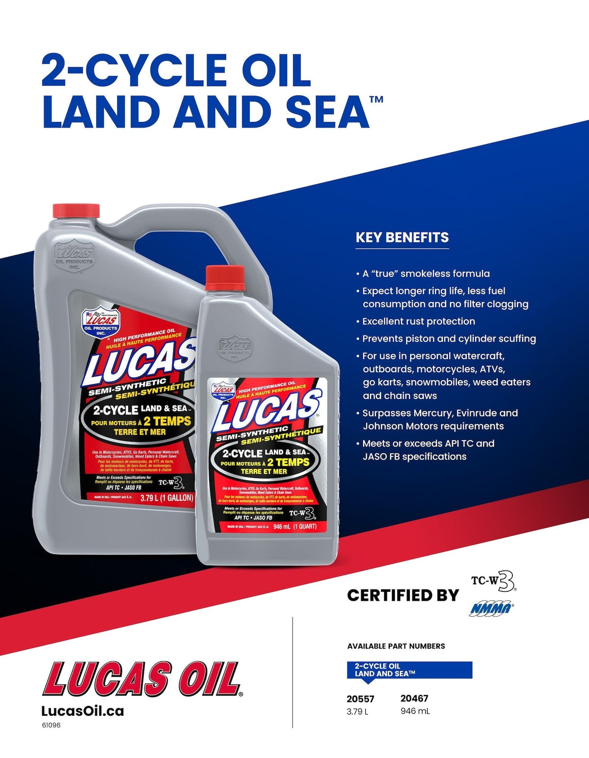 Oil 2-Stroke Semi-Synthetic Land & Sea Oil, 3.87-L S3D4 - product image 3