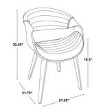 Symphony Faux Leather Dining/ Accent Chair, Grey E9W1 - product image 7