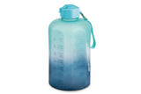 Motivational Water Bottle, 3.7 L, Jumbo-Size, Ombre Blue, with Leakproof Lid T5T8 - product image 1