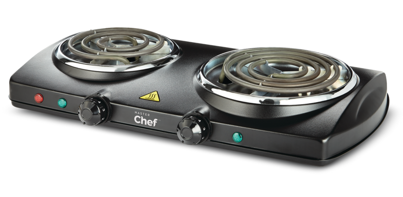 Double Burner Hot Plate, Black, 1500W T4T9