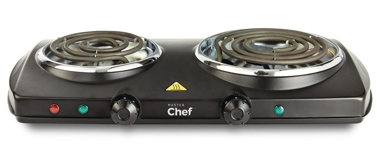 Double Burner Hot Plate, Black, 1500W U9N8 - product image 2