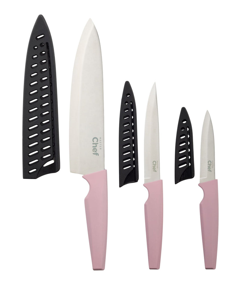 Knife Set with Colour Soft Touch Handle, 3-pc D8U2