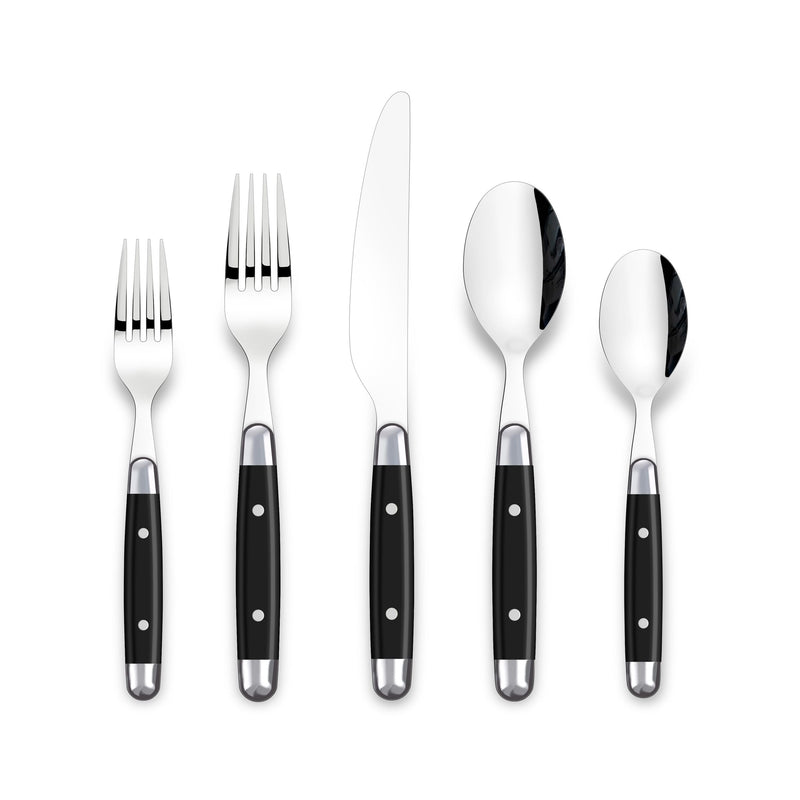 Rivet Flatware Set, Serves 4, 20-pc, with Caddy G3N9