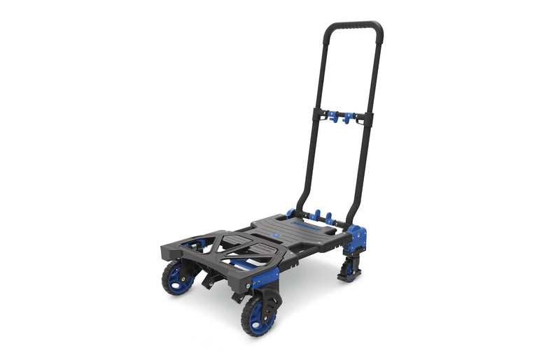 2-in-1 Folding Hand Truck, 300-lb, Black/Blue X6R1
