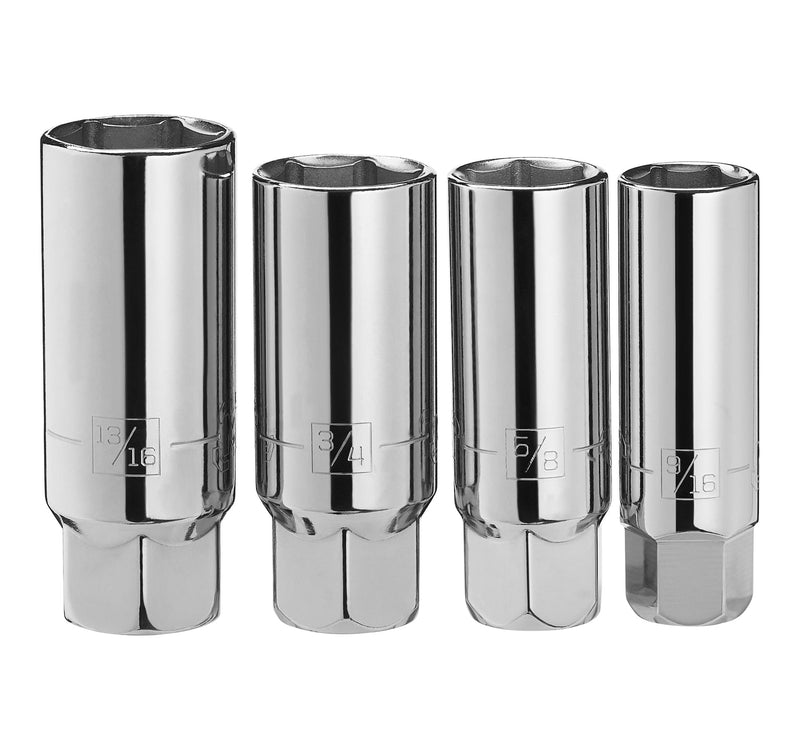 4 Piece 3/8" Drive Spark Plug Socket Set SAE D4V8
