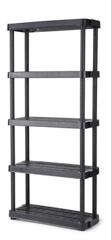 Adjustable 5-Shelf Resin/ Plastic Storage Rack/ Shelving Unit, 36 x 14 x 72-in W3Y2 - product image 2