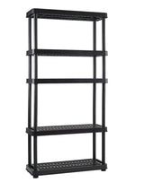 Adjustable 5-Shelf Resin/ Plastic Storage Rack/ Shelving Unit, 36 x 14 x 72-in W3Y2 - product image 3