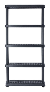 Adjustable 5-Shelf Resin/ Plastic Storage Rack/ Shelving Unit, 36 x 14 x 72-in W3Y2 - product image 4