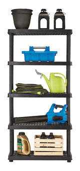 Adjustable 5-Shelf Resin/ Plastic Storage Rack/ Shelving Unit, 36 x 14 x 72-in W3Y2 - product image 6