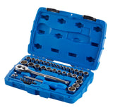 Socket Set, SAE / Metric, CRV, Nickel-Chrome Plating, 41-pc O1Z3 - product image 3