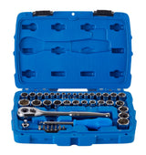 Socket Set, SAE / Metric, CRV, Nickel-Chrome Plating, 41-pc O1Z3 - product image 4