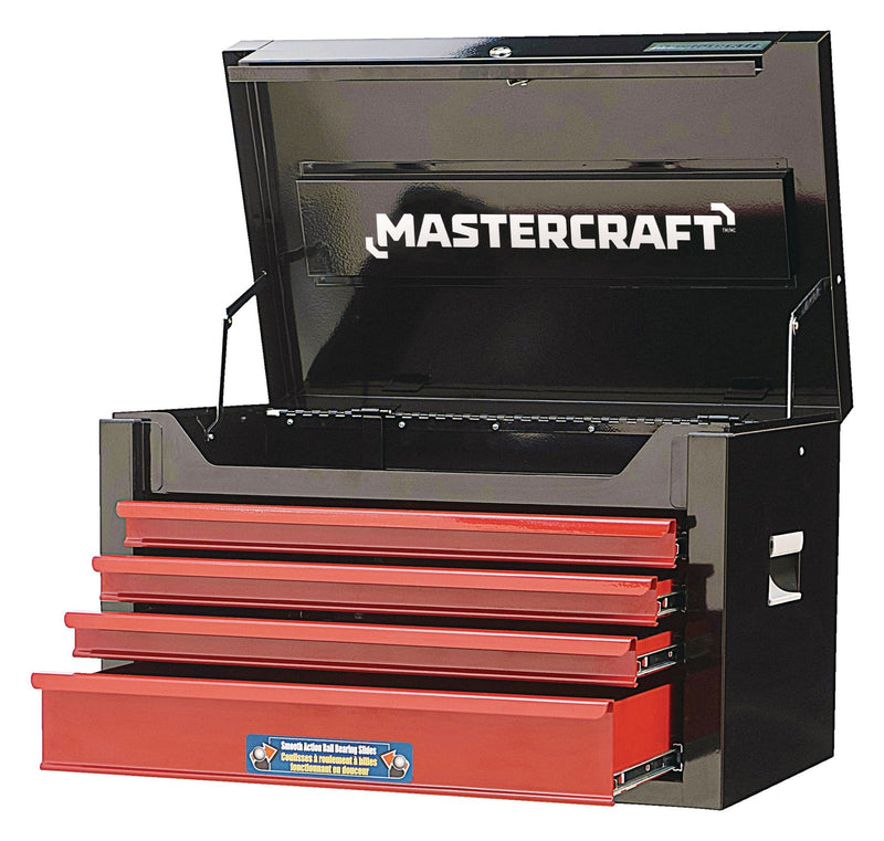 Tool Chest with 4 Drawers, Black & Red, 26-in M3K9