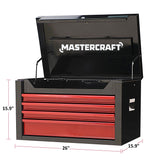 Tool Chest with 4 Drawers, Black & Red, 26-in M3K9 - product image 3