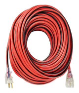 100-ft 14/3 Outdoor Extension Cord with Grounded Outlet, Lighted End and Locking Connector, Hi-Visibility D5V7 - product image 1