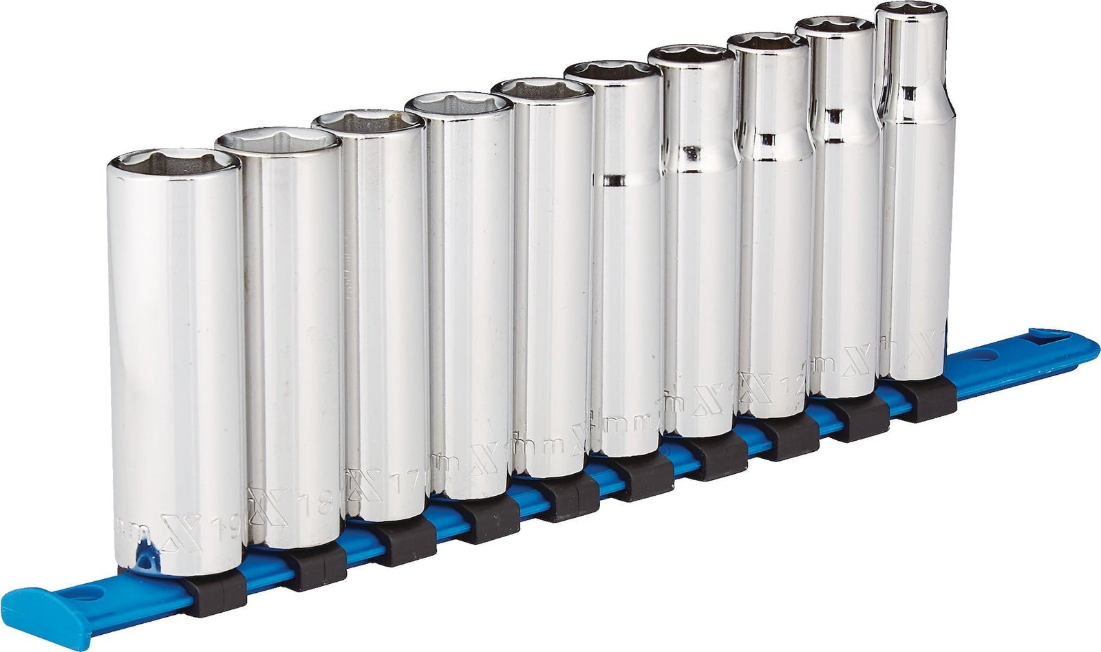 1/2-in Drive 6 Pt. Deep Socket Set, Metric, Nickel-Chrome Plating, 10-pc D6E4 - product image 1