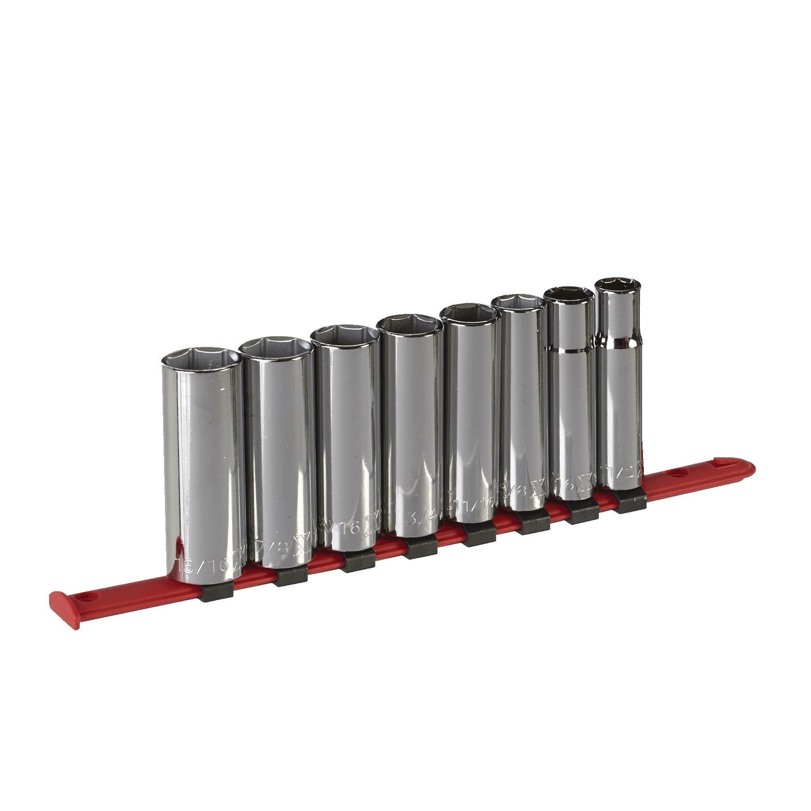 1/2-in Drive 6 Pt. Deep Socket Set, SAE, Nickel-Chrome Plating, 8-pc N2W0 - product image 1