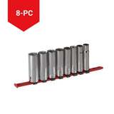 1/2-in Drive 6 Pt. Deep Socket Set, SAE, Nickel-Chrome Plating, 8-pc J3D7 - product image 2