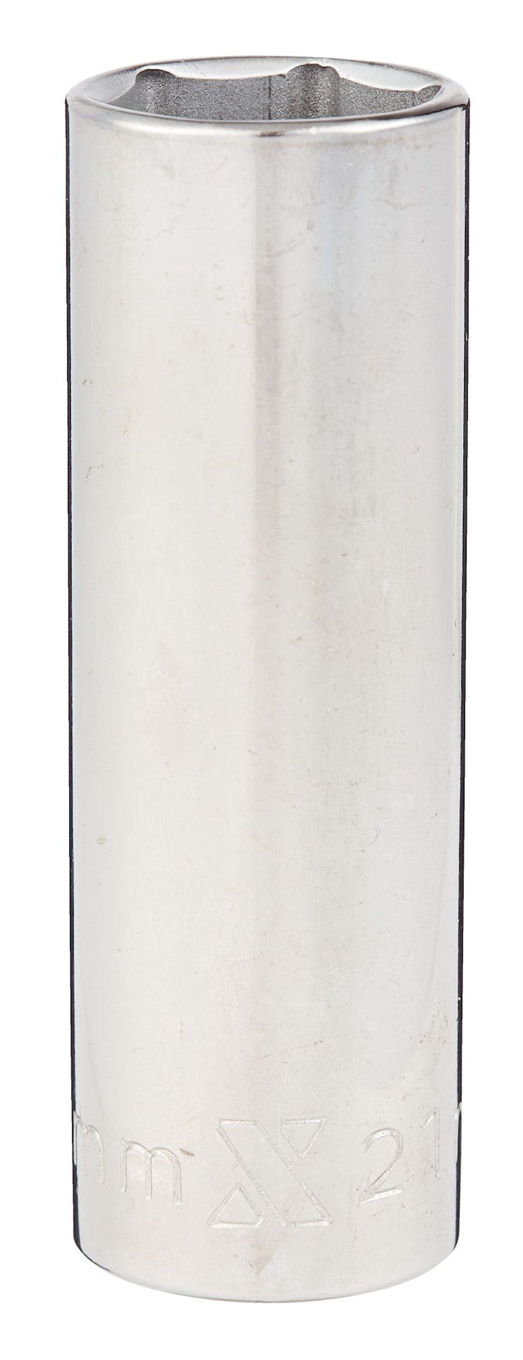 21mm 1/2-in Drive Deep Socket 6-Point, CRV, Chrome Plating E6G2
