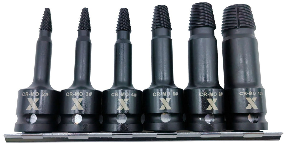 6 Piece 1/2" Drive Impact Screw Extractor Rail E6D1 - product image 3