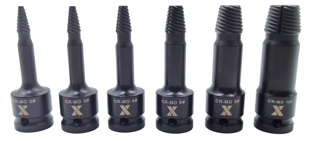 6 Piece 1/2" Drive Impact Screw Extractor Rail E6D1 - product image 4