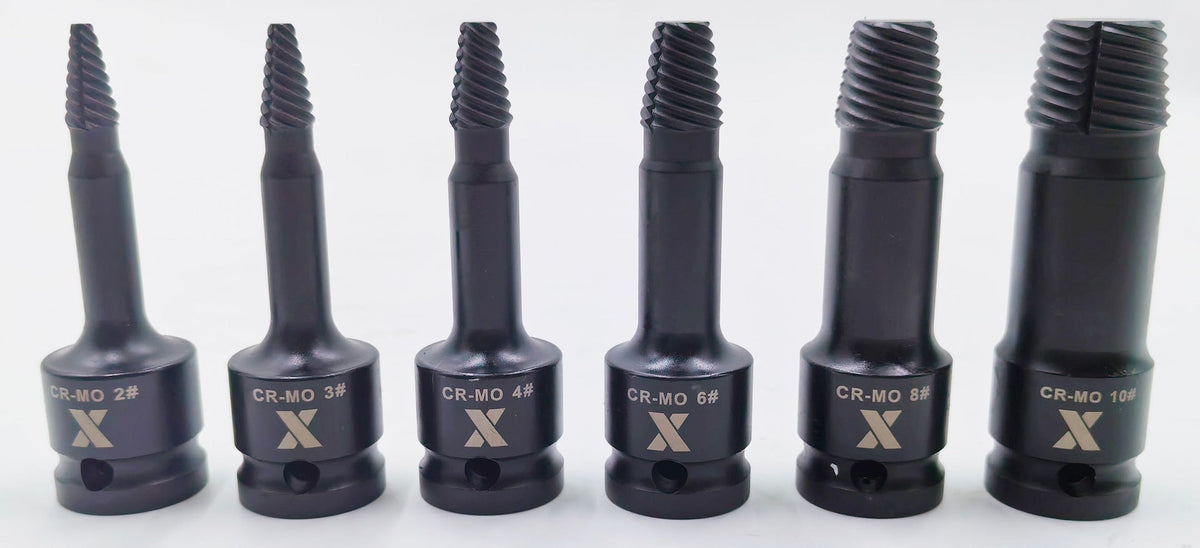 6 Piece 1/2" Drive Impact Screw Extractor Rail E6D1 - product image 6
