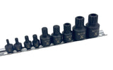 9 Piece Impact Stubby Bit Socket Rail Triple Square N7S5 - product image 1
