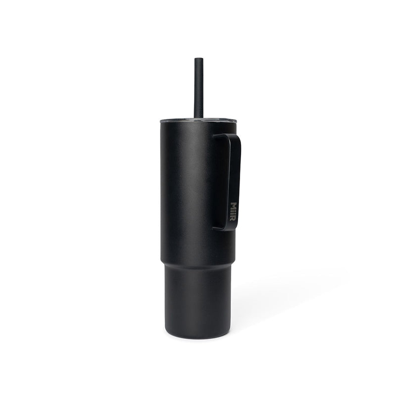 Stainless Steel Insulated All Day Straw Cup with Handle, Black, 32-oz N6A2