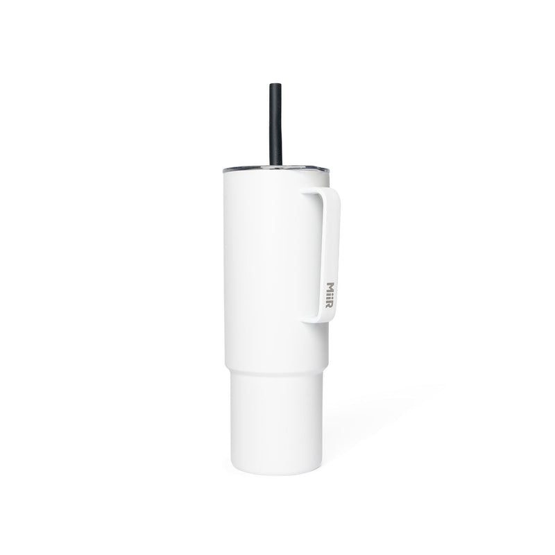 Stainless Steel Insulated All Day Straw Cup with Handle, White, 32-oz Q3T1