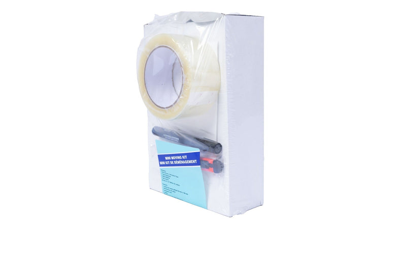 Mini Moving Kit with Box Cutter, Marker, Clear Packing Tape, Tape Gun & Box ID Labels D9S7
