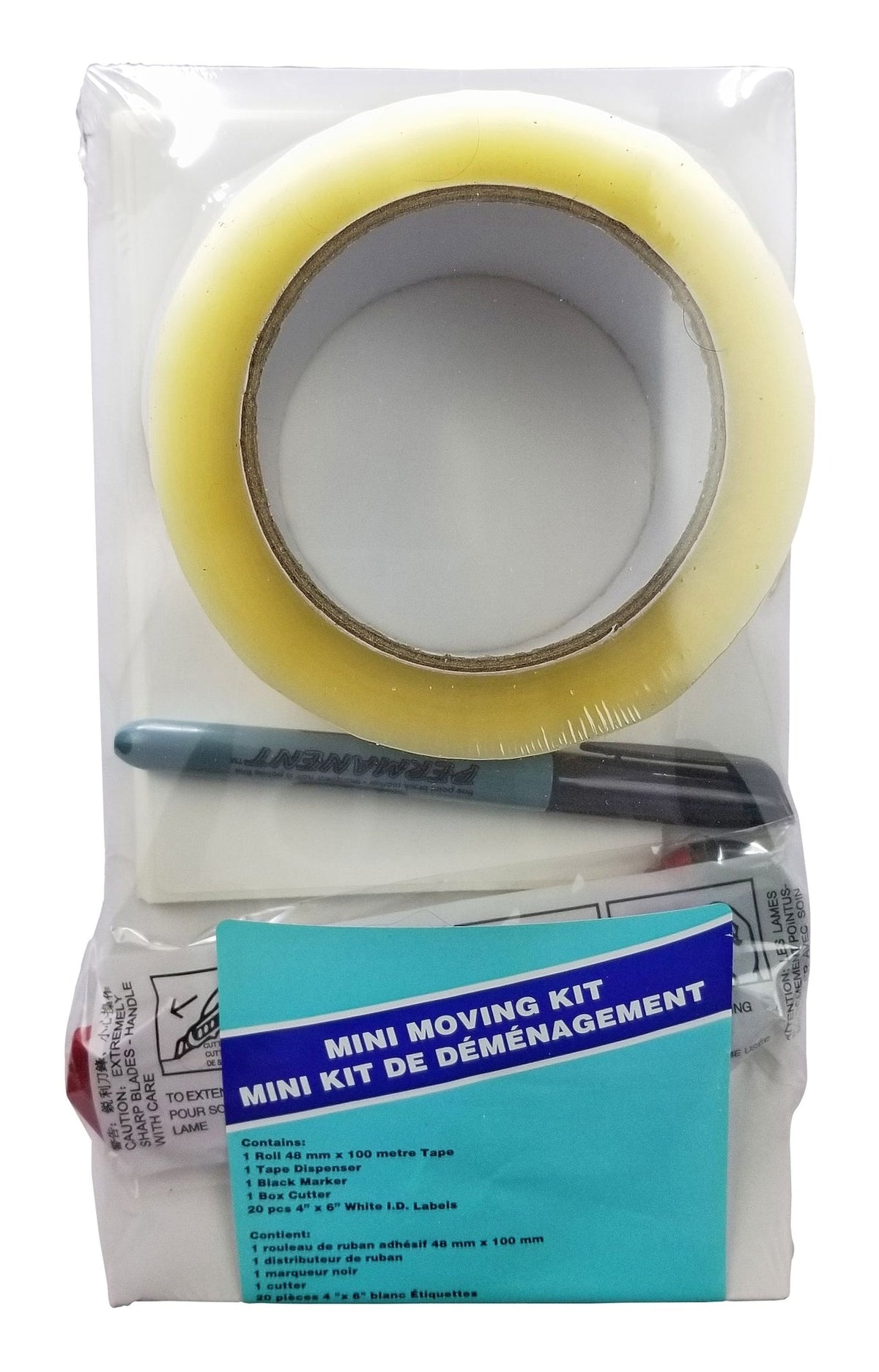 Mini Moving Kit with Box Cutter, Marker, Clear Packing Tape, Tape Gun & Box ID Labels D9S7 - product image 2