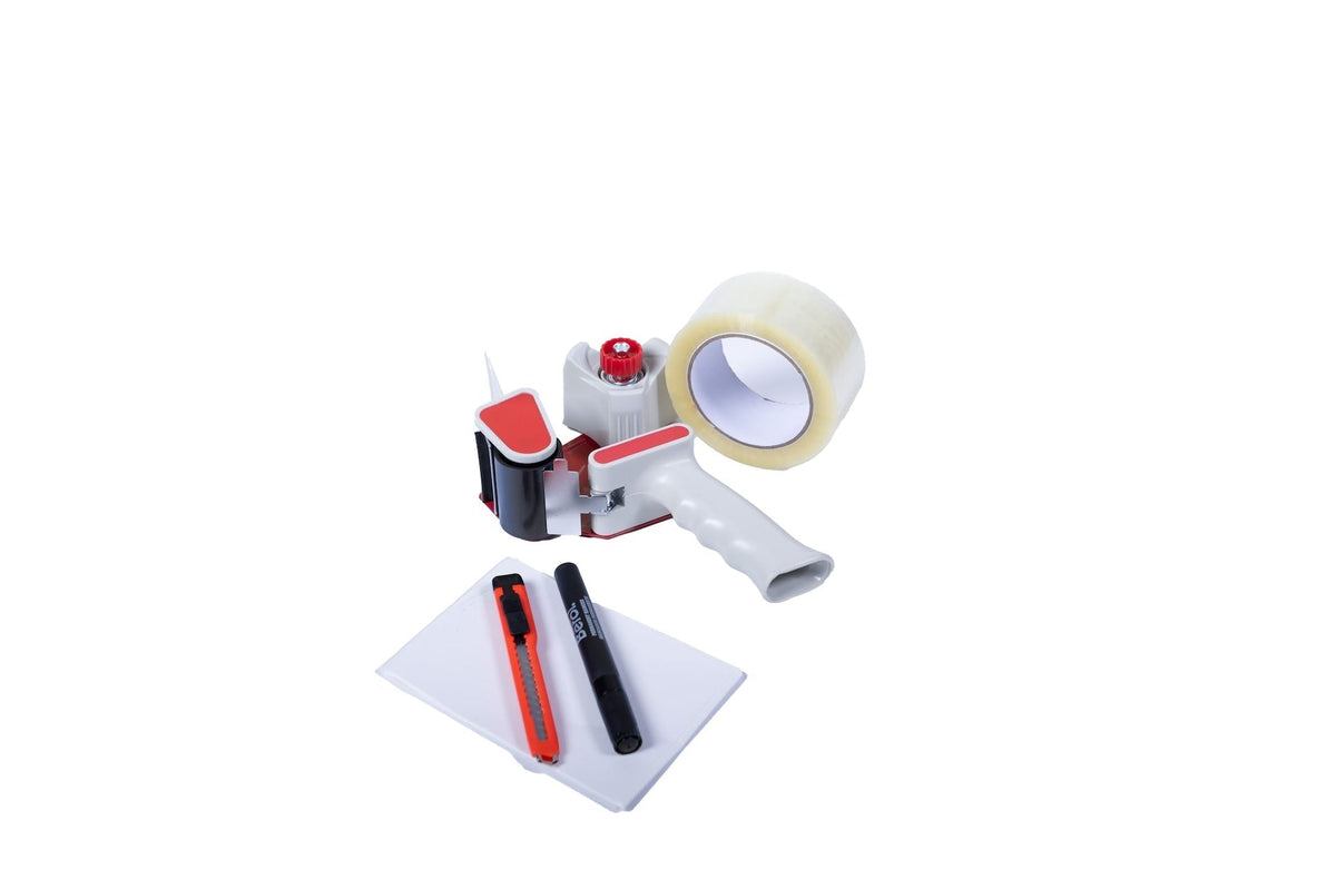 Mini Moving Kit with Box Cutter, Marker, Clear Packing Tape, Tape Gun & Box ID Labels D9S7 - product image 3