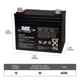 Battery 12-Volt 33 Ah Group Size U1 SLA Battery S7H3 - product image 1