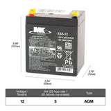 Battery 12-Volt 5 Ah SLA Battery, F2 Terminal P6V9 - product image 1