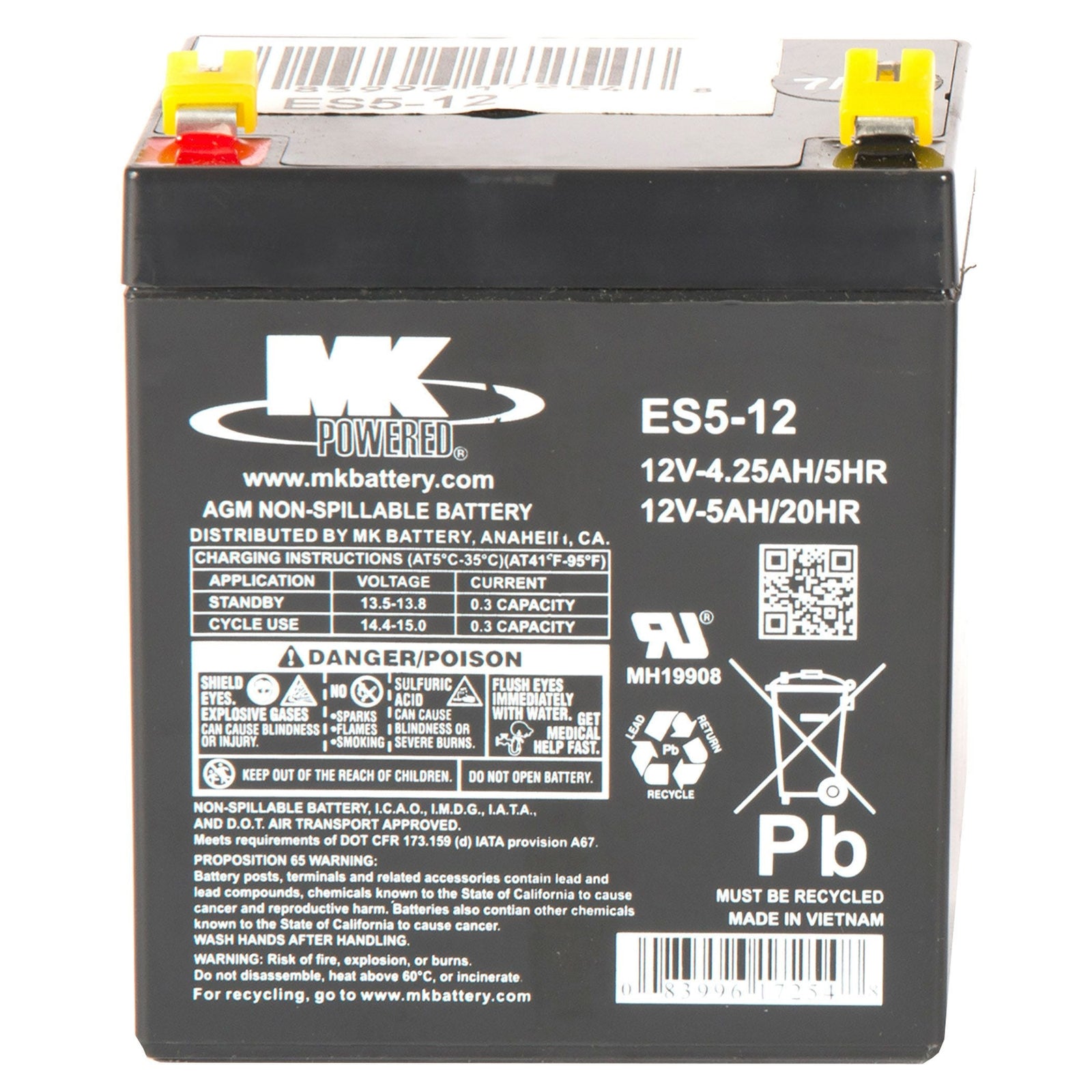 Battery 12-Volt 5 Ah SLA Battery, F2 Terminal P6V9 - product image 2