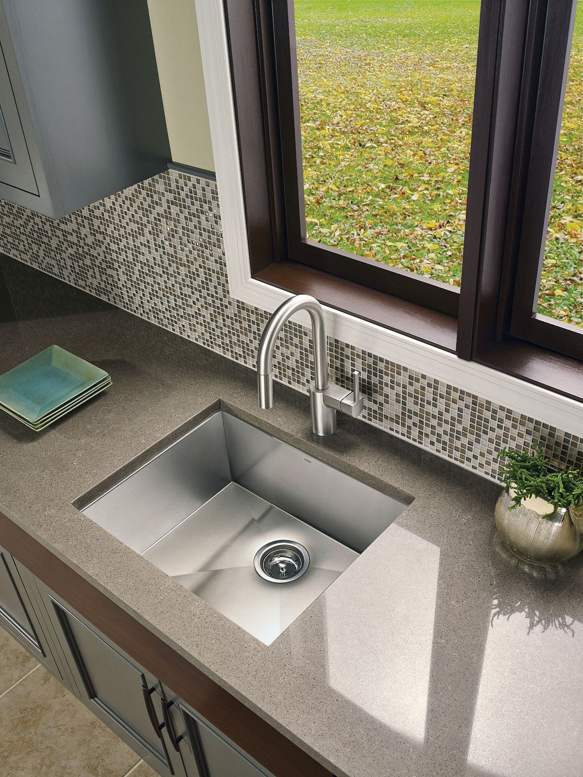 Align Single Handle High Arc Pull Down Sprayer Kitchen Faucet, Stainless Steel E6G1 - product image 4