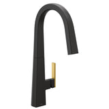 Nio Single Handle High Arc Pull Down Sprayer Kitchen Faucet with Power Clean, Matte Black K5F4 - product image 1