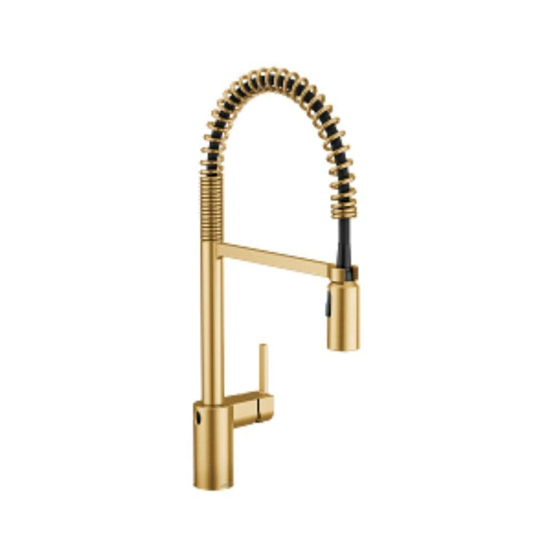 Single Handle Pull Down Kitchen Faucet with MotionSense Wave & Power Clean, Brushed Gold D1I9