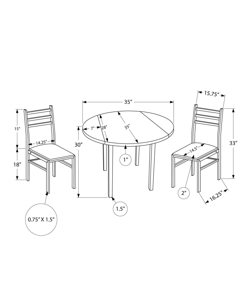 Specialties Dining Set, Taupe, 3-pc S8H6 - product image 5