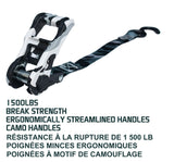 1,500-lb Snow Camo Ratchet Tie Down, 1-in x 10-ft, 2-pk E1U5 - product image 5