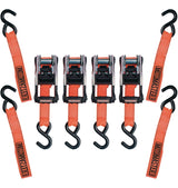 3,000-lb Heavy Duty Ratchet Tie Down, with Padded D-Handle, 1.25-in x 14-ft, 4-pk C5Z7 - product image 1