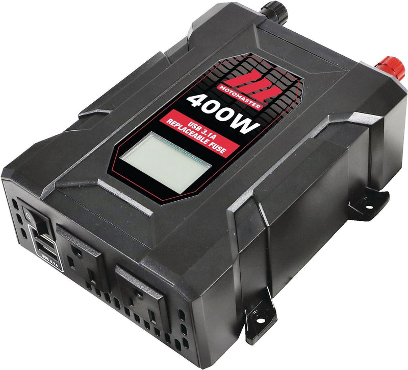 400W Power Inverter with LCD Screen, Grey Q9E0
