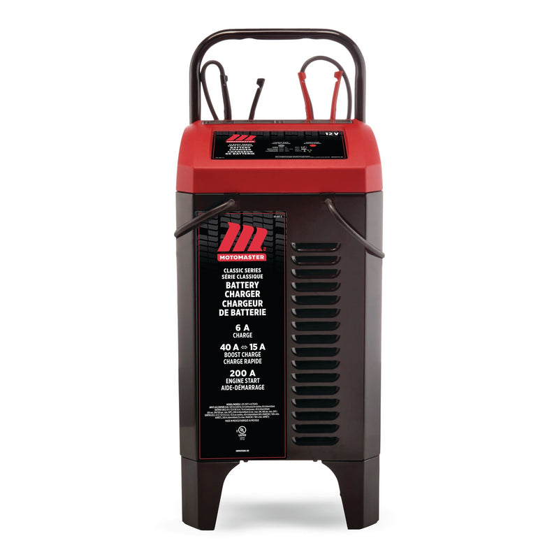 Classic Series Wheeled Smart Battery Charger, Fully Automatic, 40/15/6-Amp, 12V, with 200-Amp Engine Start V5S1