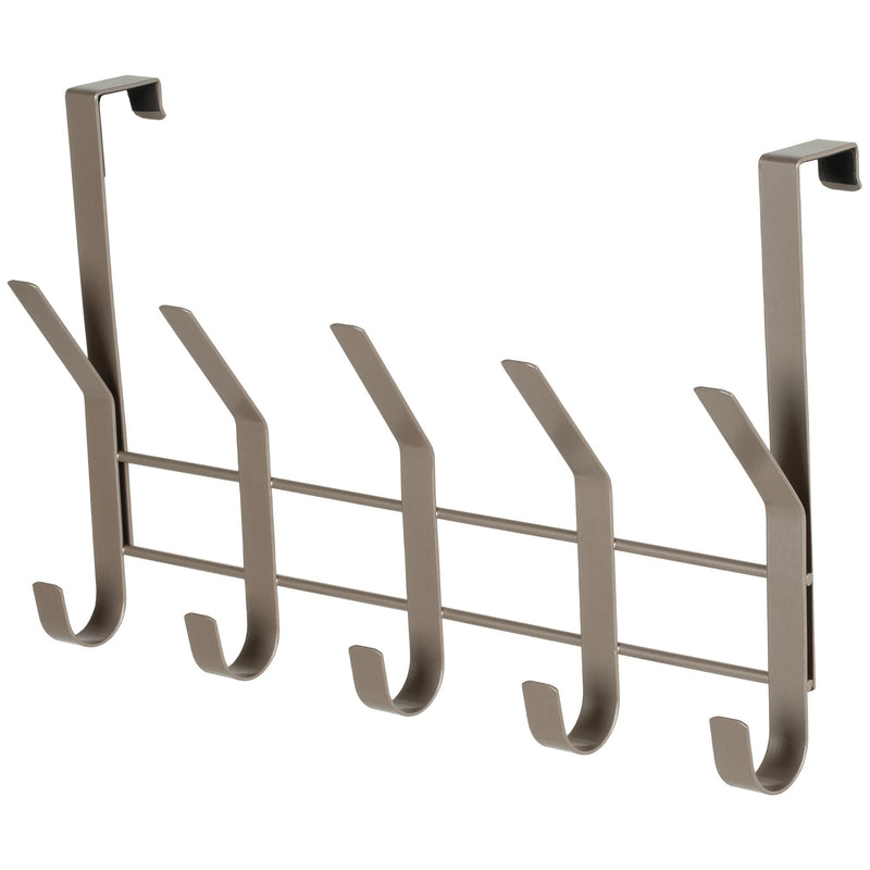 16.1" Over The Door Metal 5 Hook, Champagne F4H9