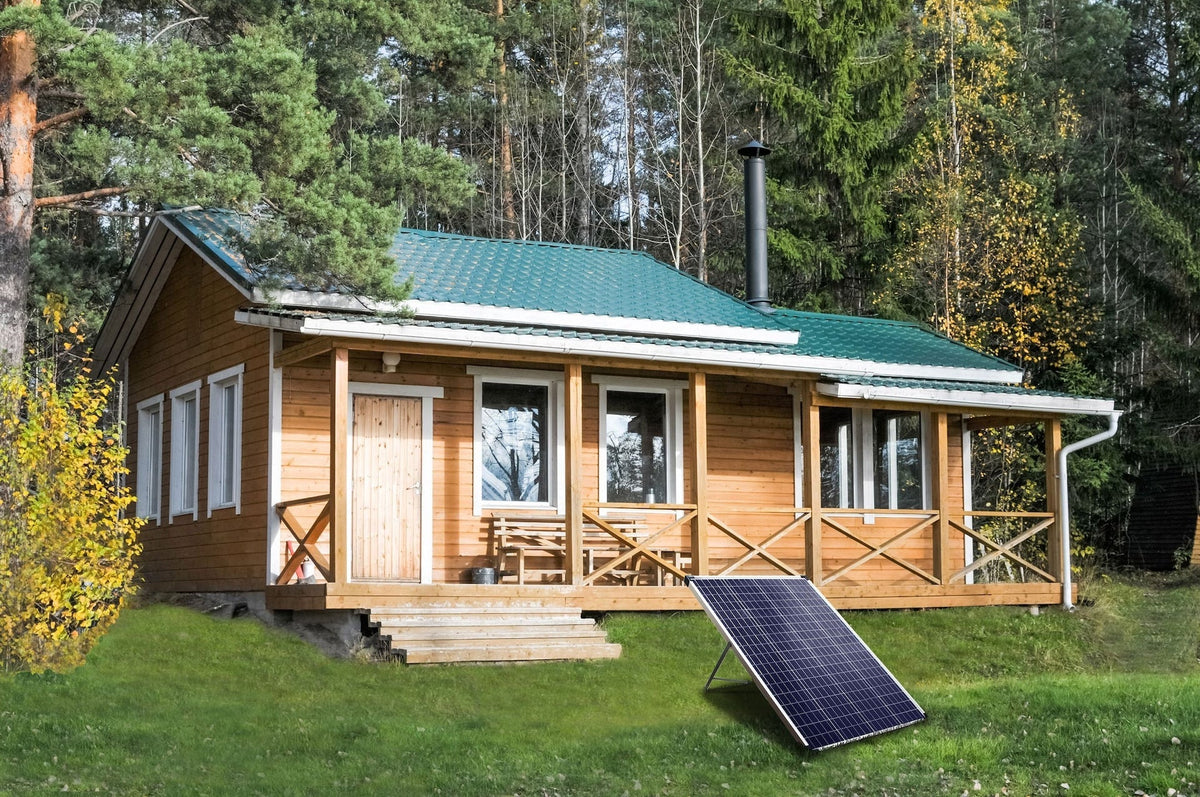 100 Watt, 12V Crystalline Solar Panel Kit with Stand and Charge Controller Q5X3 - product image 3