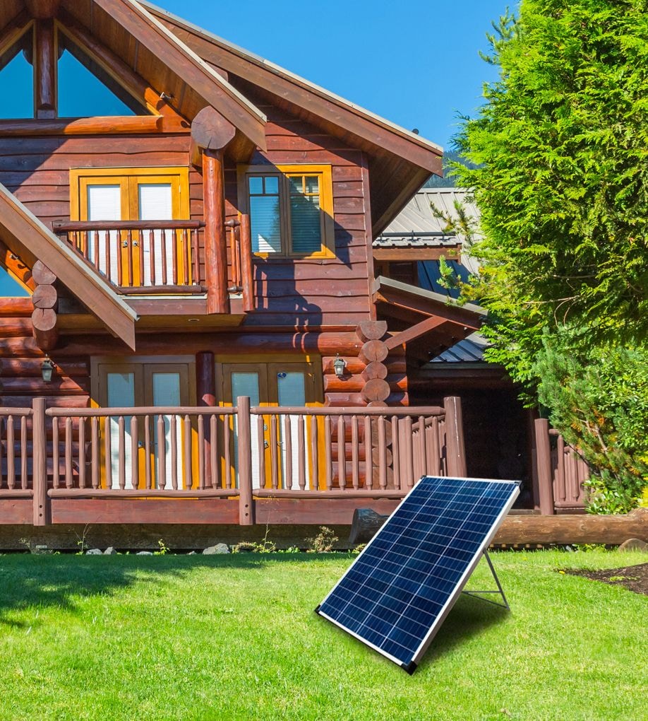 100 Watt, 12V Crystalline Solar Panel Kit with Stand and Charge Controller Q5X3 - product image 5