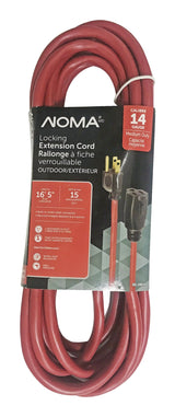 16-ft 5-in 14/3 Outdoor Extension Cord with Grounded Outlet and Locking Connector, Red X8K0 - product image 1