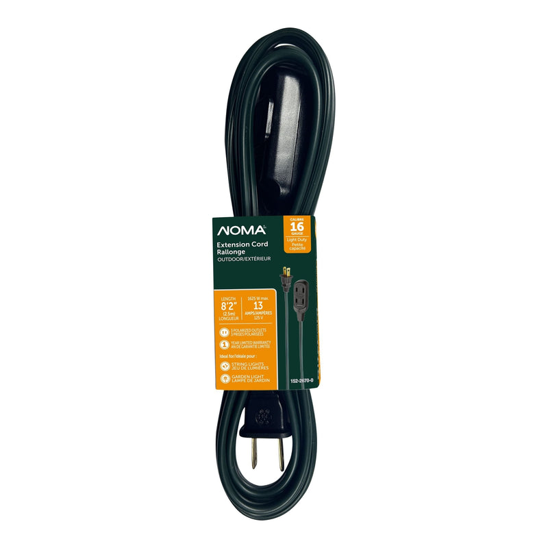 2.5-m 13A 3-Outlet Light-Duty 16-Gauge Green Outdoor Extension Cord X3A8