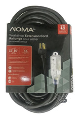 32-ft 10-in 14/3 Outdoor Extension Cord with 3 Grounded Outlets and Lighted End, Black F8Z6 - product image 1